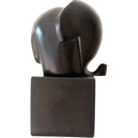 elephant WEST ELM figure black mid-century abstract 3x6.5 Ferdinand Parpan - Picture 3 of 13